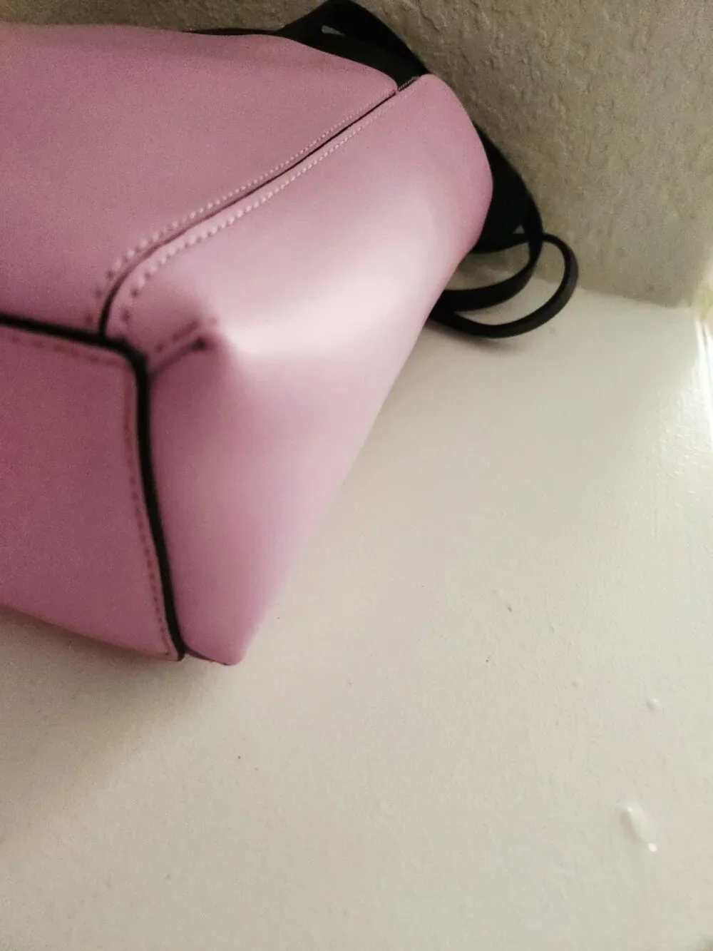 New Kate Spade NY Purple & Black Leather Shoulder Bag Satchel Purse
